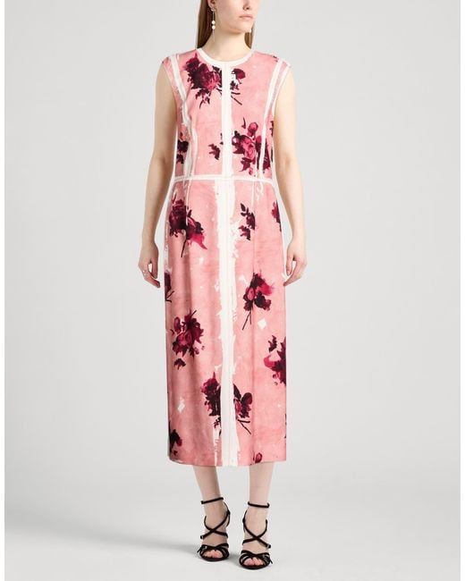 Erdem Pink Midi Dress Viscose