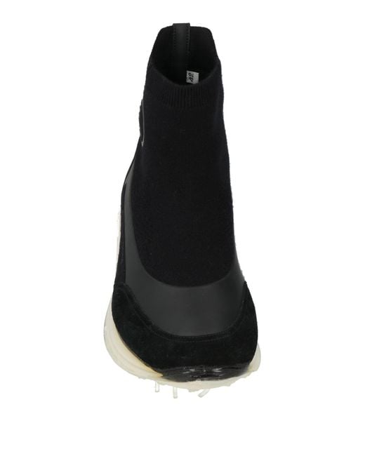 RBRSL RUBBER SOUL Black Sneakers Leather, Textile Fibers for men