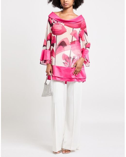 Camilla Pink Fuchsia Top Polyester, Elastane