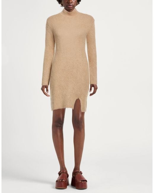 ViCOLO Natural Mini Dress Alpaca Wool, Polyamide, Virgin Wool, Elastane