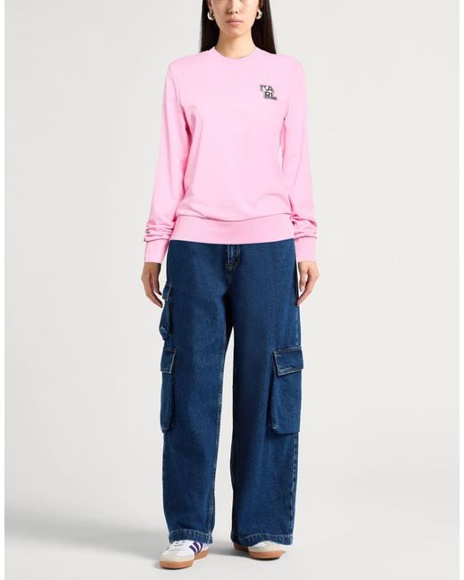 Karl Lagerfeld Pink Sweatshirt