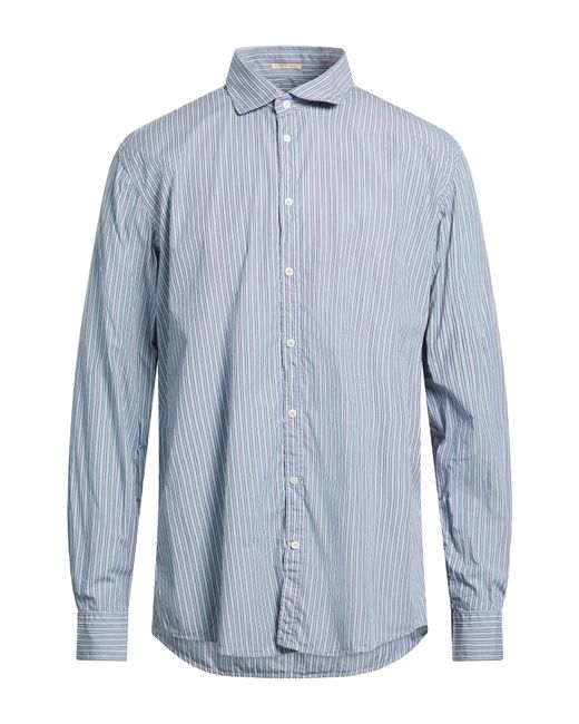 Massimo Alba Blue Shirt Cotton for men