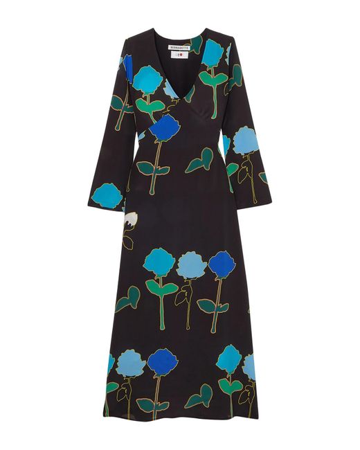 BERNADETTE Blue Midi Dress