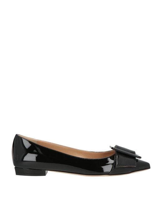 Sergio Rossi Black Ballet Flats