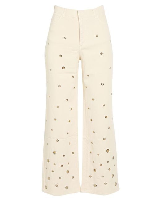 Laneus Natural Ivory Pants Cotton