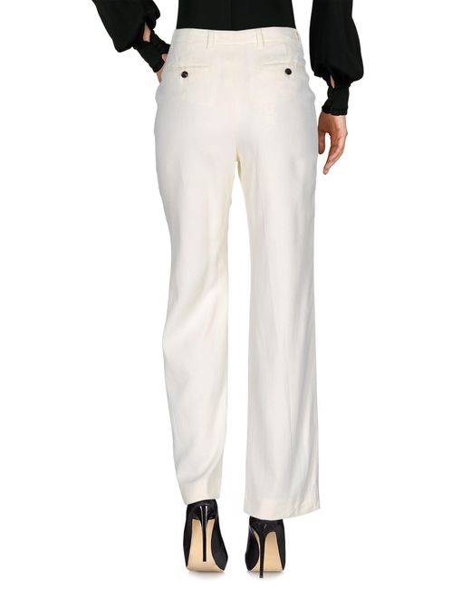 Grifoni White Pants Viscose, Cotton