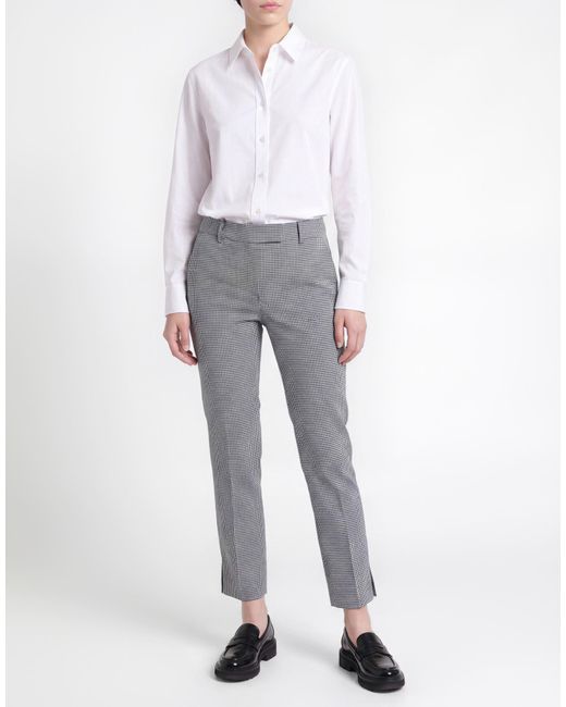 Slowear Gray Pants Cotton, Elastane, Polyamide