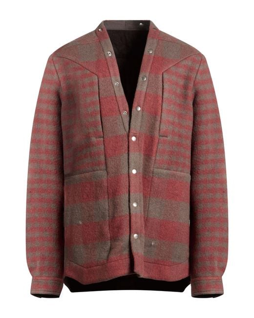 Rick Owens Red Rust Jacket Virgin Wool for men