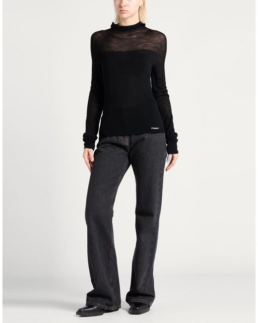 Pinko Black Turtleneck Wool
