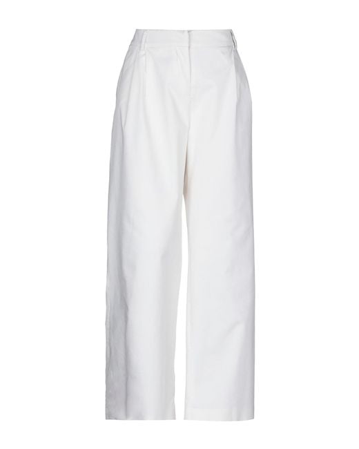 Alessandro Dell'acqua Cotton Casual Pants in Ivory (White) - Lyst