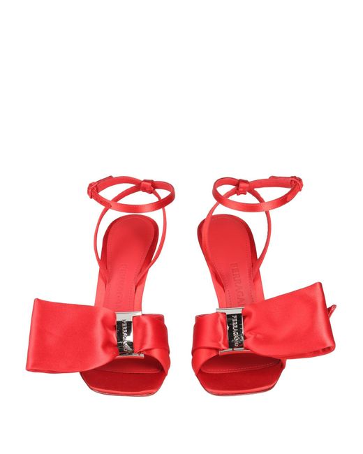 Ferragamo Red Sandals Textile Fibers