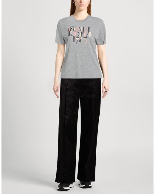 Fendi Gray T-Shirt Cotton, Polyester, Polyamide, Elastane