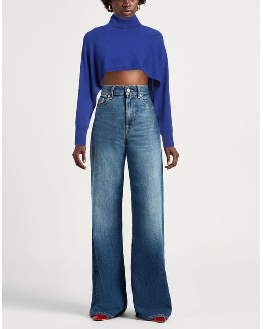 EMMA & GAIA Blue Turtleneck