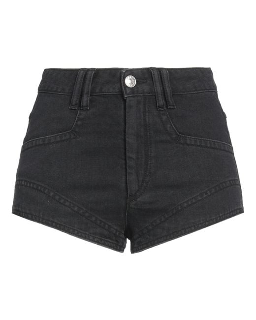 Isabel Marant Black Denim Shorts Cotton