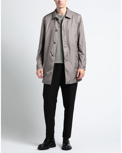 Canali Gray Overcoat & Trench Coat for men