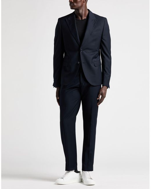 Daniele Alessandrini Blue Midnight Suit Polyester, Viscose for men