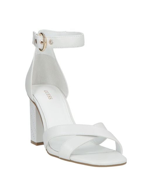 Guess White Sandals