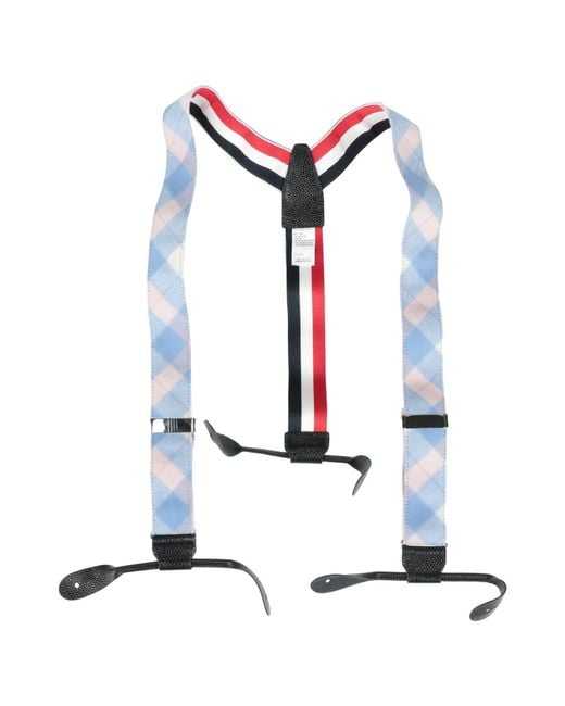 Thom Browne White Suspenders Wool, Polyester for men
