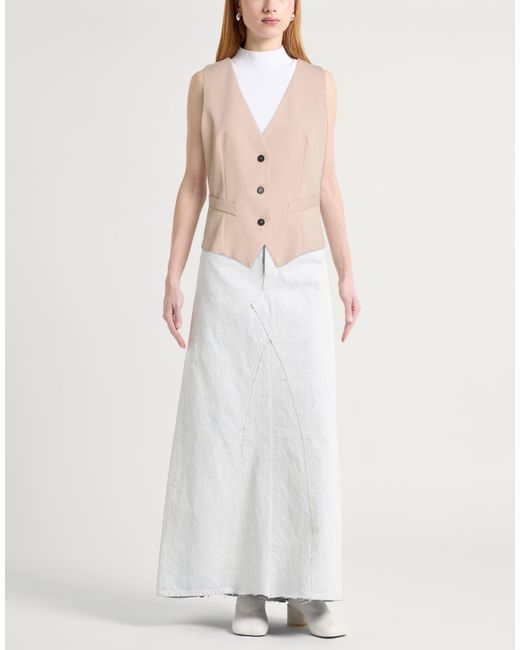 ViCOLO Pink Tailored Vest Polyester, Viscose, Elastane