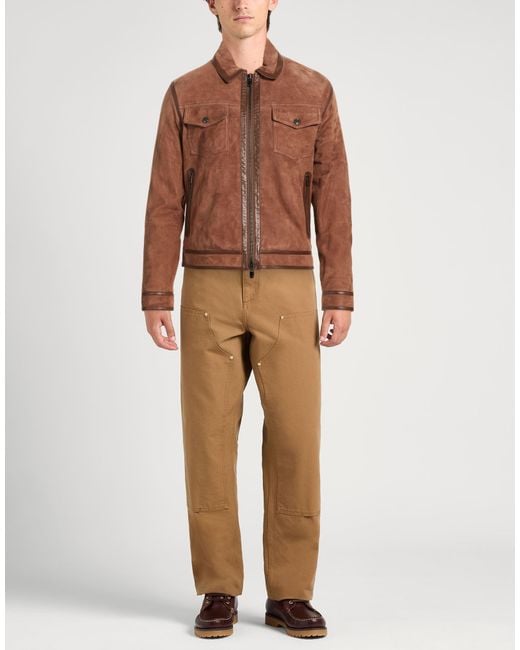 Jacob Cohen Brown Jacket Cow Leather for men