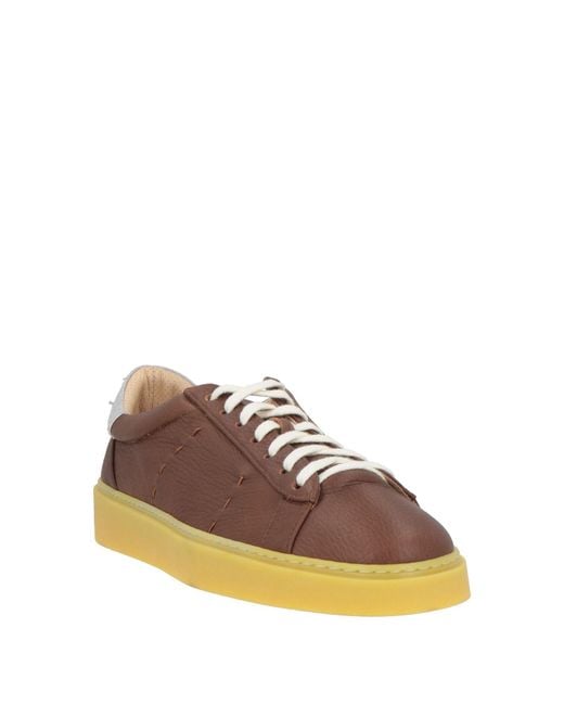 Eleventy Brown Sneakers Leather for men