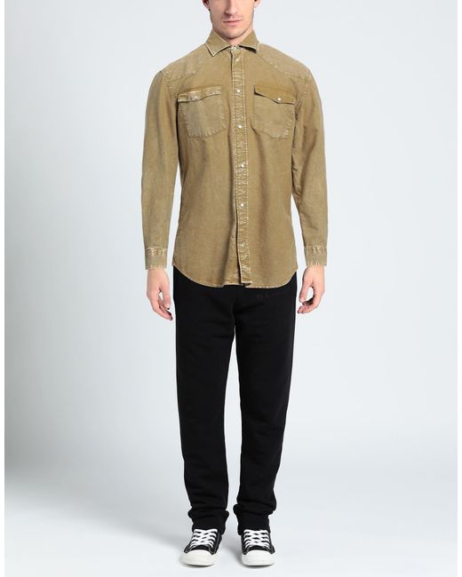 Dondup Green Denim Shirt for men
