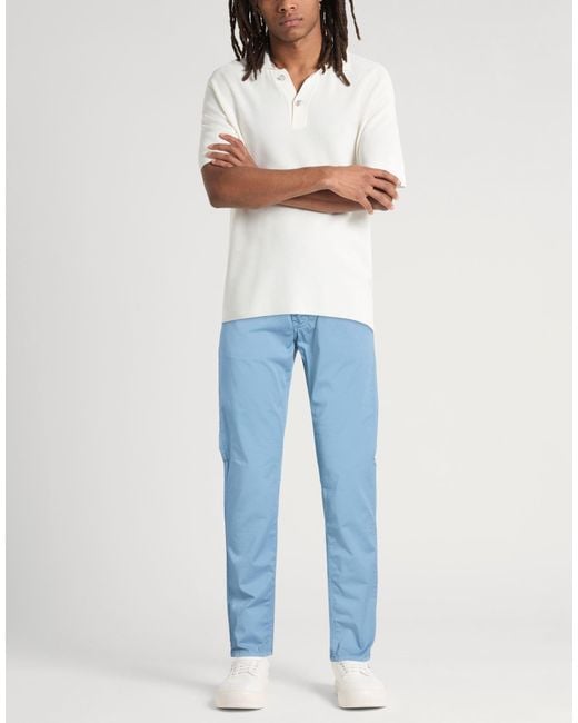 Harmont & Blaine Blue Pants Cotton, Elastane for men