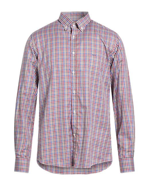 Paul & Shark Purple Military Shirt Cotton for men