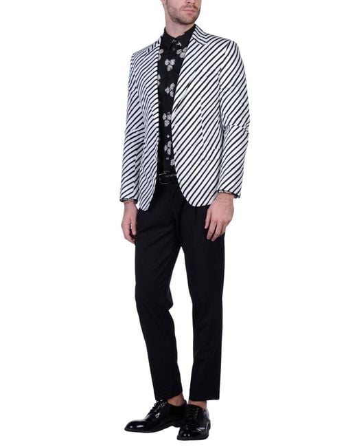 Dolce & Gabbana Cotton Suit Jacket in White for Men - Lyst