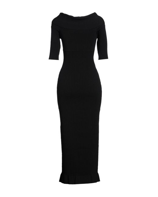 Philosophy Di Lorenzo Serafini Black Midi Dress