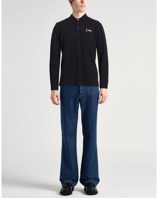 Emporio Armani Blue Polo Shirts for men