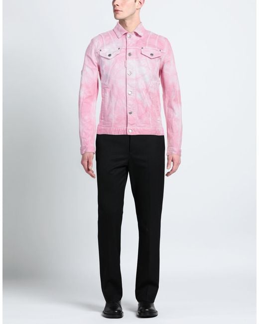 DSquared² Pink Denim Outerwear Cotton, Elastane for men