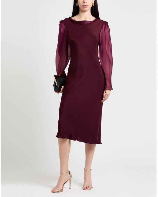 Stephan Janson Purple Midi Dress