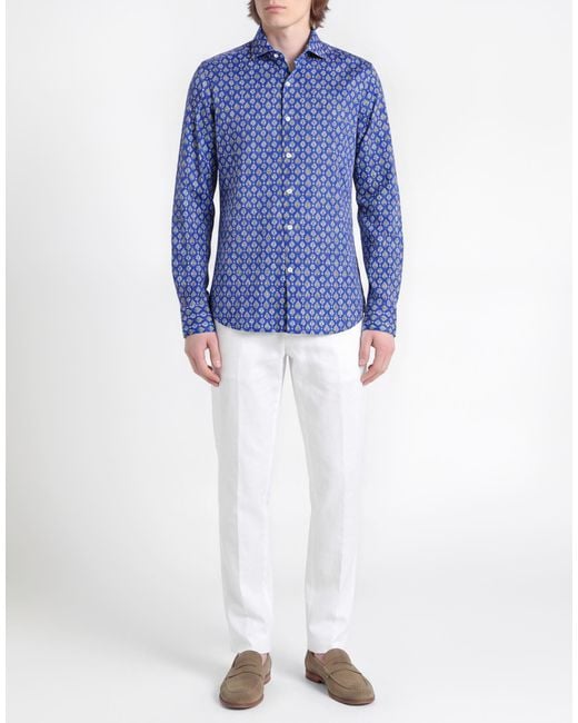 Sonrisa Blue Bright Shirt Cotton for men