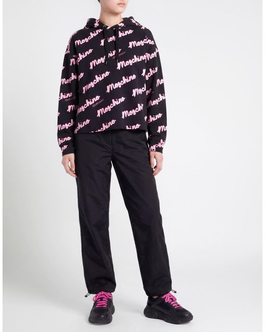 Moschino Black Sweatshirt Cotton, Elastane