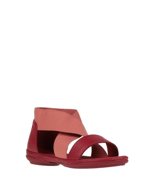 Camper Red Sandals Leather