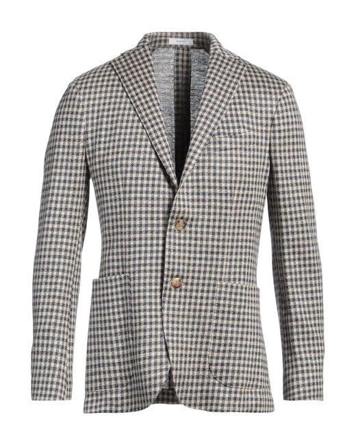 Boglioli Gray Blazer Linen for men