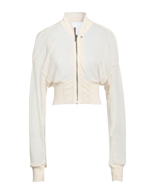 Rick Owens White Ivory Jacket Polyester