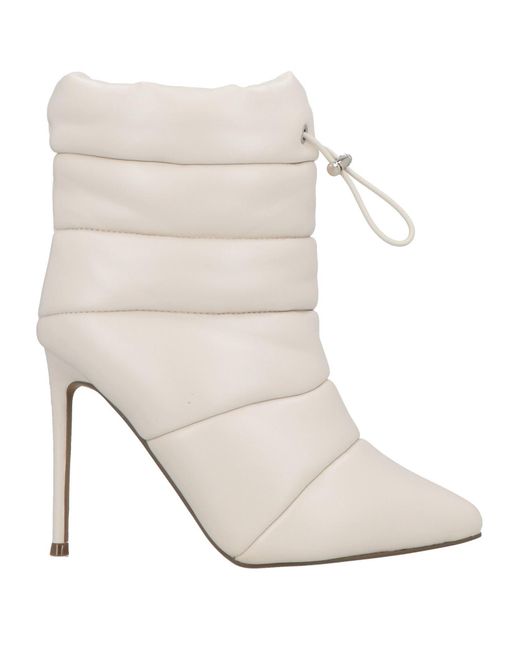 Steve Madden White Ankle Boots