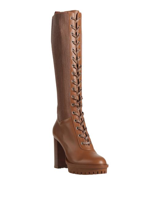 Gianvito Rossi Brown Camel Boot Leather