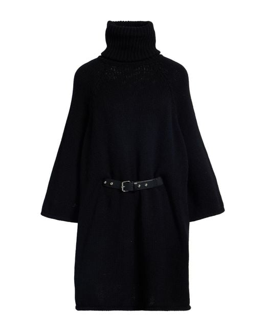 Hache Black Turtleneck Wool, Cashmere
