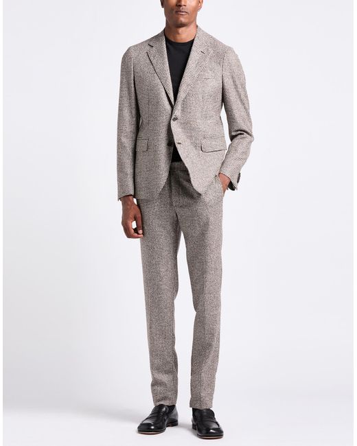 Brian Dales Gray Suit Wool, Polyester for men