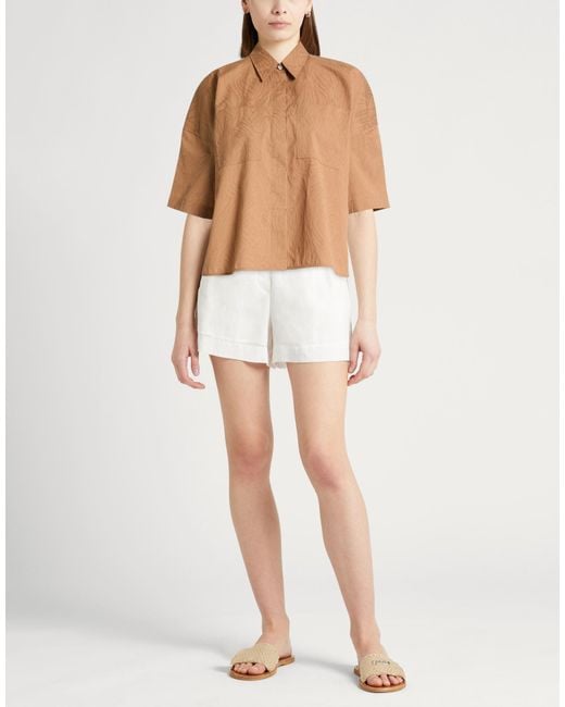 Brunello Cucinelli Brown Shirt Cotton, Polyamide