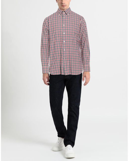 Alessandro Gherardi Red Brick Shirt Cotton for men