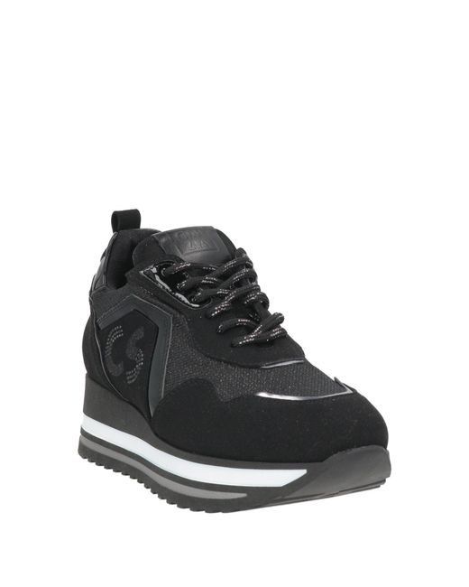 Cinzia Soft Black Sneakers Textile Fibers, Synthetic Material