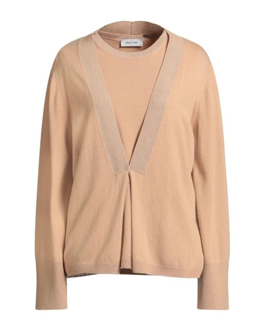 Gran Sasso Natural Sand Twin Set Virgin Wool, Viscose, Cashmere, Polyester, Textile Fibers