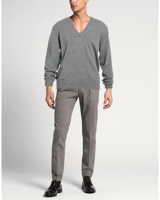 FILIPPO DE LAURENTIIS Gray Sweater Merino Wool, Cashmere for men