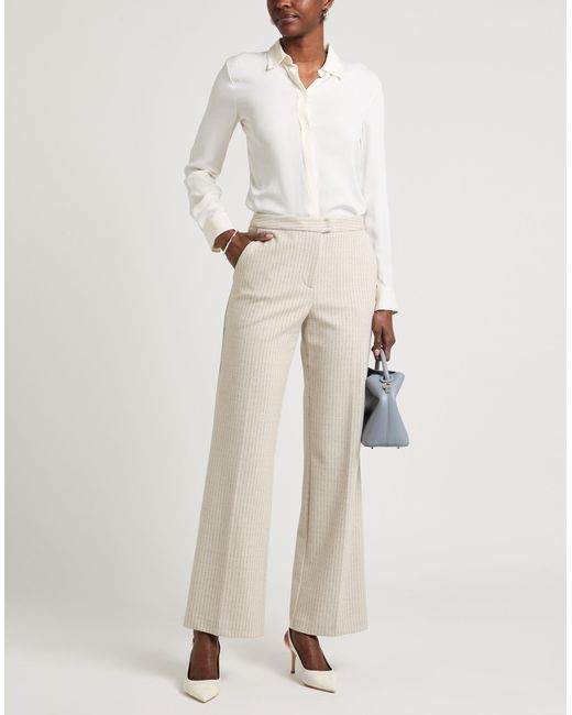 Le Tricot Perugia Natural Pants Polyester, Viscose, Polyamide, Elastane