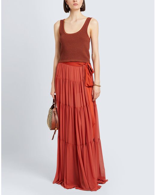 DISTRICT® by MARGHERITA MAZZEI Red Maxi Skirt