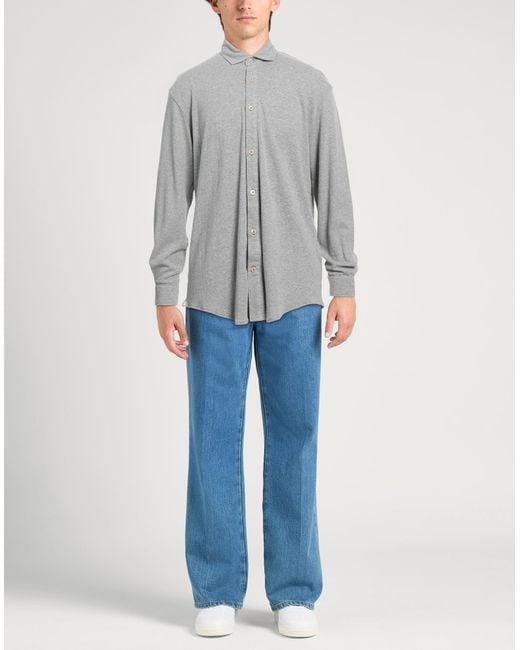 Camisa Eleventy de hombre de color Gray